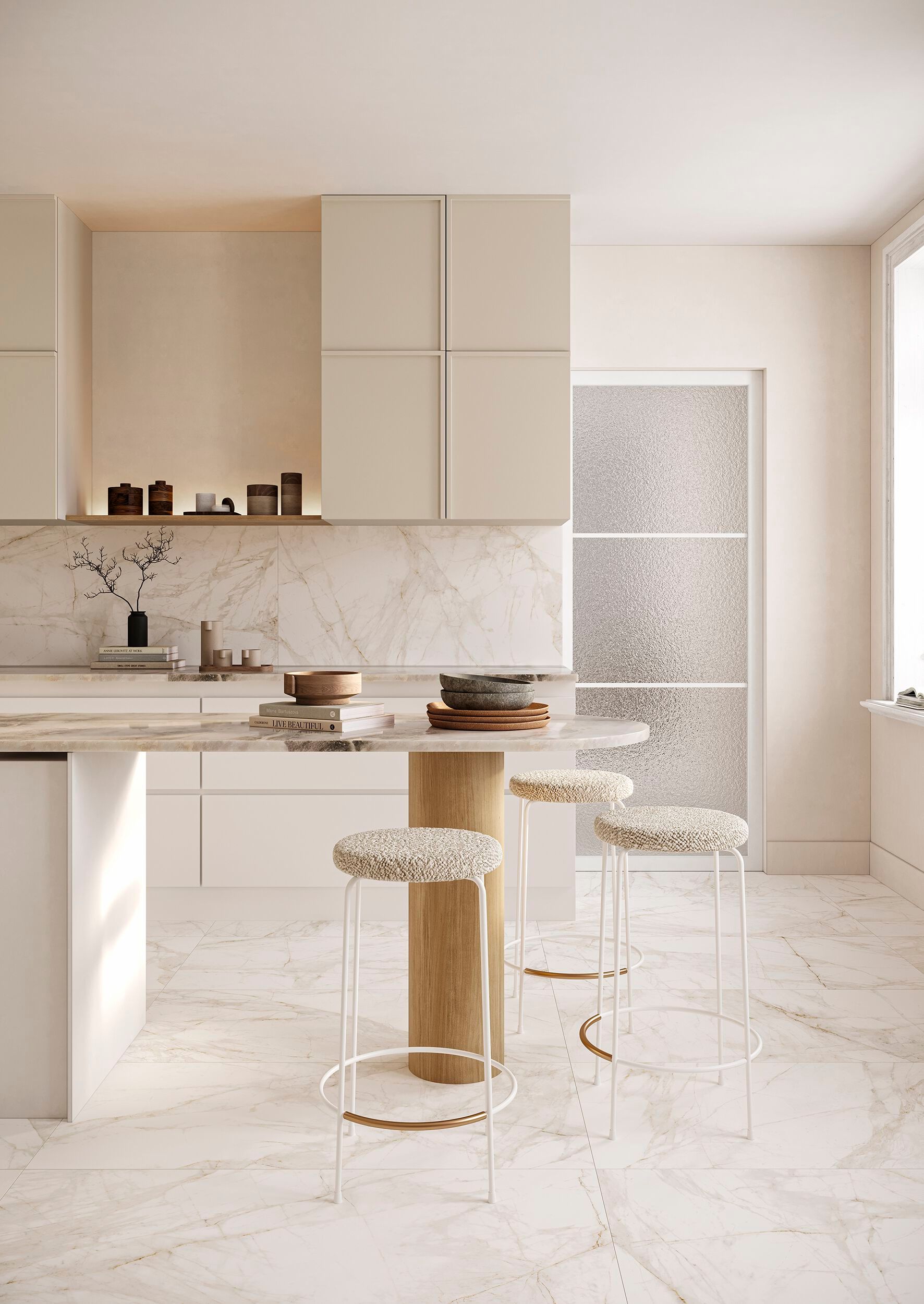 Мраморный эффект глазурованного керамогранита/напольного покрытия Gayafores SPIDER GOLD ARCH-00023085 - Вид №1