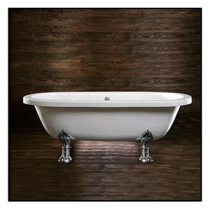 Ванна напольная отдельностоящая белая с хромированными  ножками "Орлиная лапа" Akcjum Octavia WN-09-05-CH
