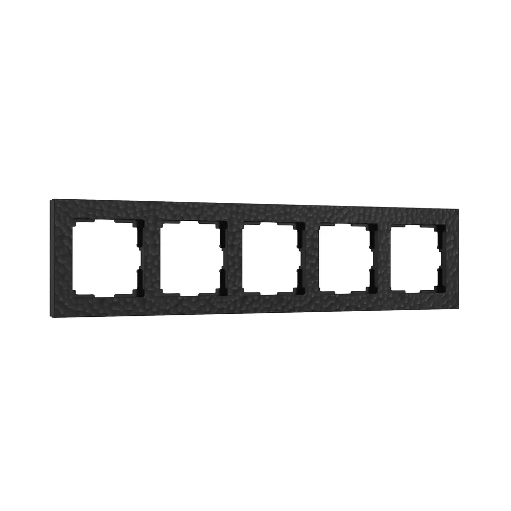 Рамка для розеток и выключателей Werkel Hammer W0052408 5 постов цвет черный STLM-2184700 - Вид №1