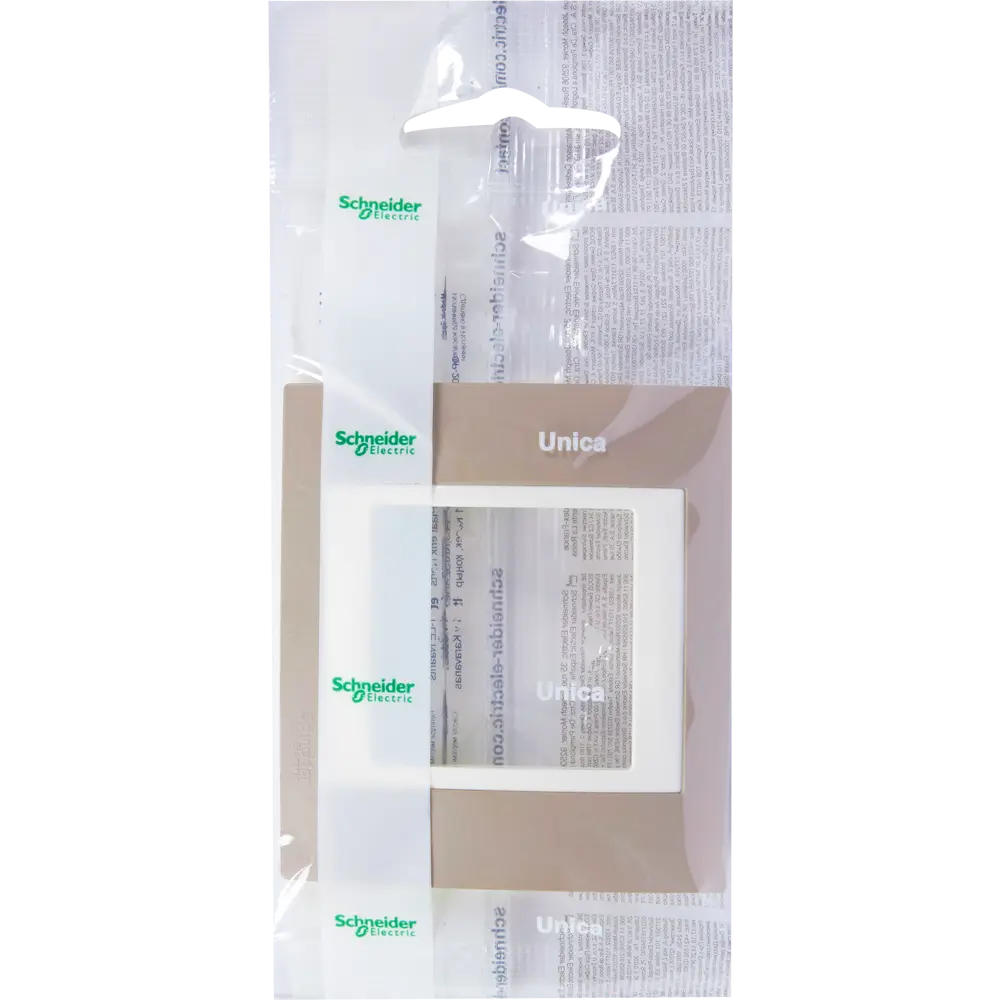 Рамка для розеток и выключателей Systeme Electric Unica 1 пост, цвет коричневый/бежевый STLM-2182122 - Вид №4