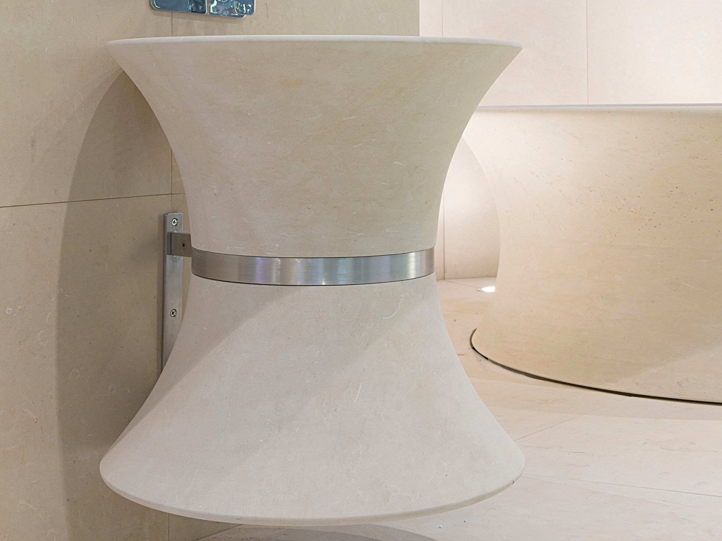 Круглый подвесной умывальник из камня Лечче PIMAR L4 ARCH-00088705