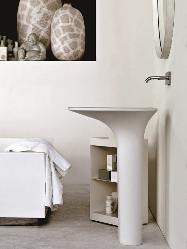 Круглая отдельно стоящая раковина из Cristalplant® Zucchetti ARCH-00107923 - Вид №7