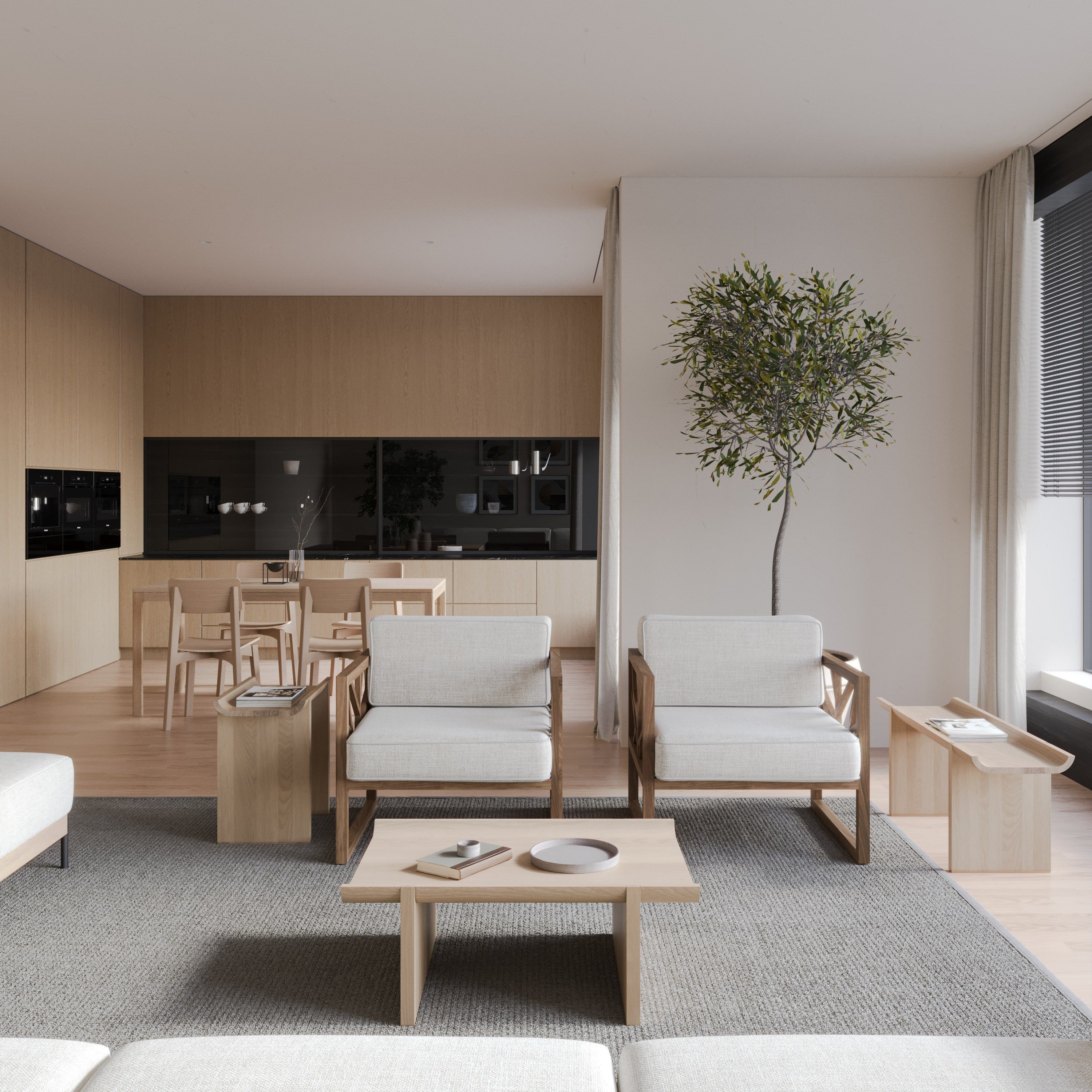 Тканевое кресло с подлокотниками Wewood TREE ARCH-00122973 - Вид №1