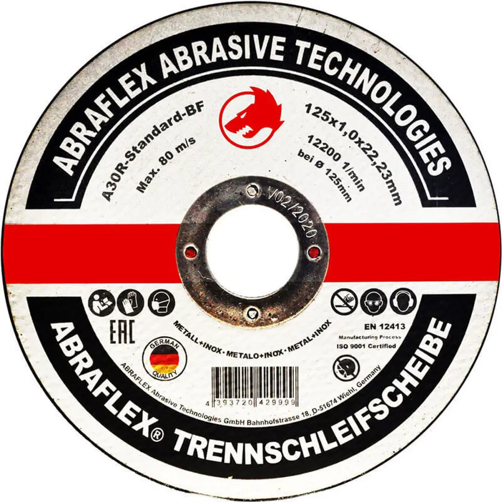 Диск отрезной по нержавеющей стали тип 41 Abraflex 125x22.2x1 мм 82283091 STLM-2006275 