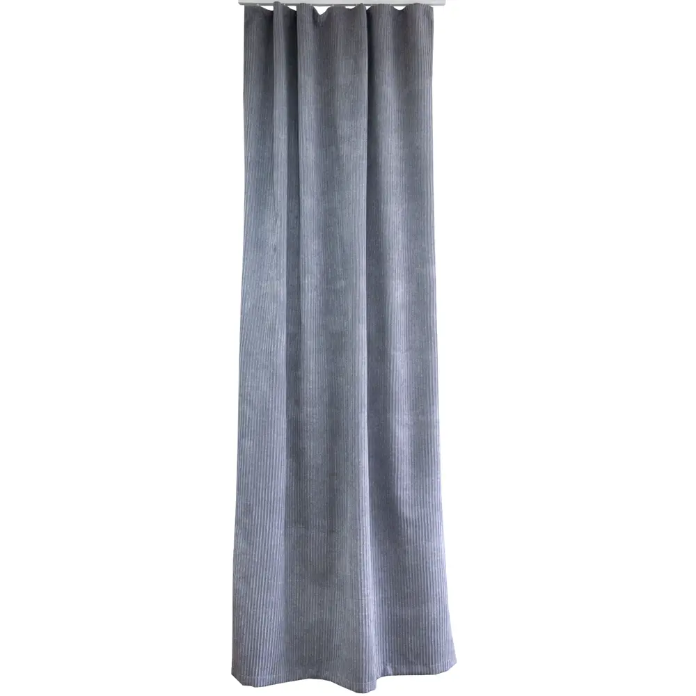 Штора на ленте вельвет 140x260 см цвет серый SEASONS STLM-2061682 - Вид №1