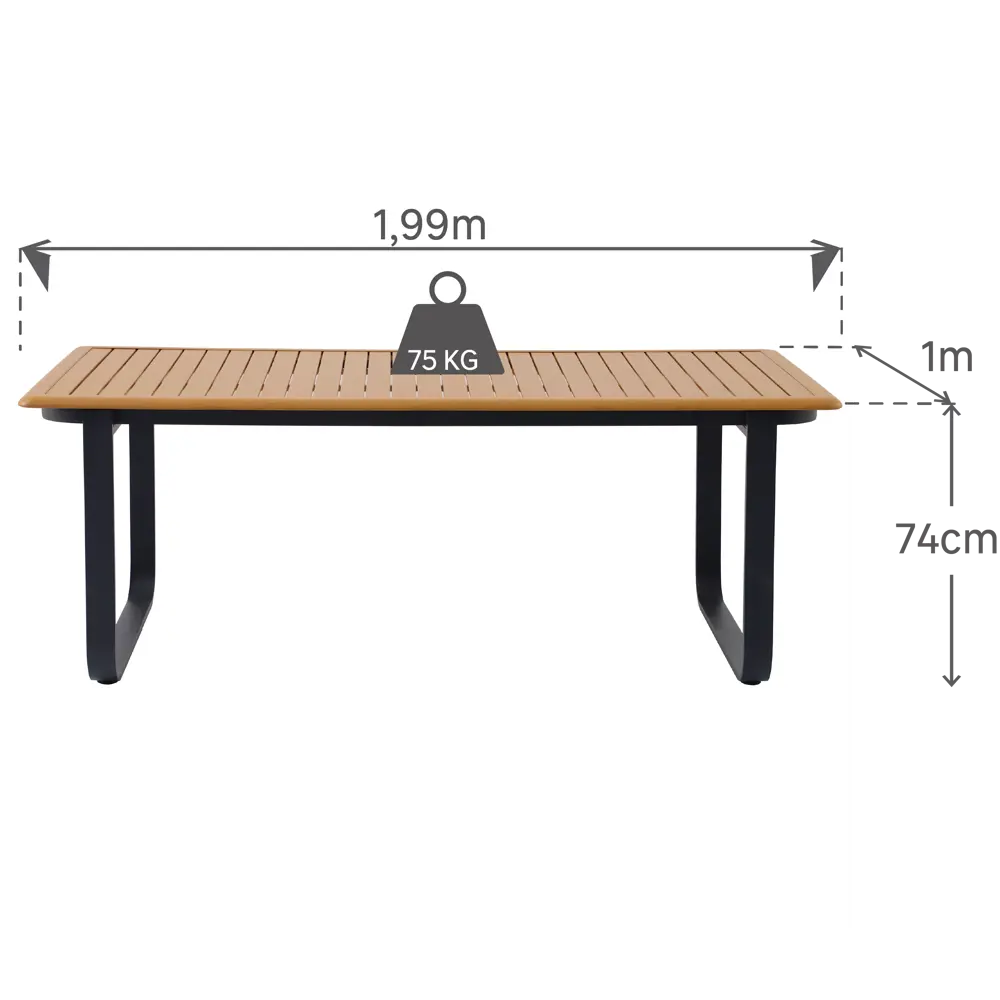 Стол садовый NATERIAL Calypso для террасы и дачи 83719665 STLM-0043749 - Вид №9