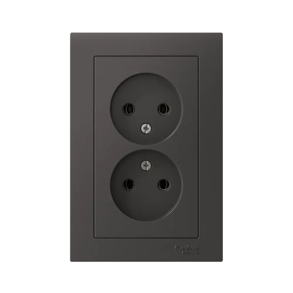 Розетка встраиваемая Systeme Electric AtlasDesign без заземления цвет базальт STLM-2176919 - Вид №2