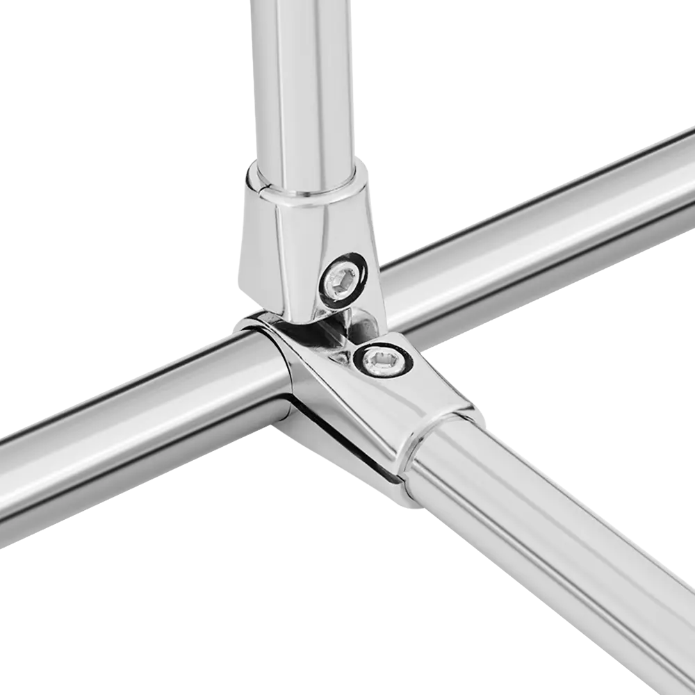 Соединитель 3-х труб угловой регулируемый, цвет хром PALLADIUM STLM-2087049 - Вид №2