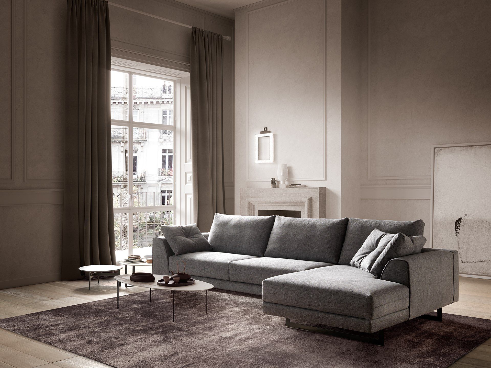 Тканевый диван с полуостровом VALENTINI Ernest New ARCH-00048554 - Вид №5