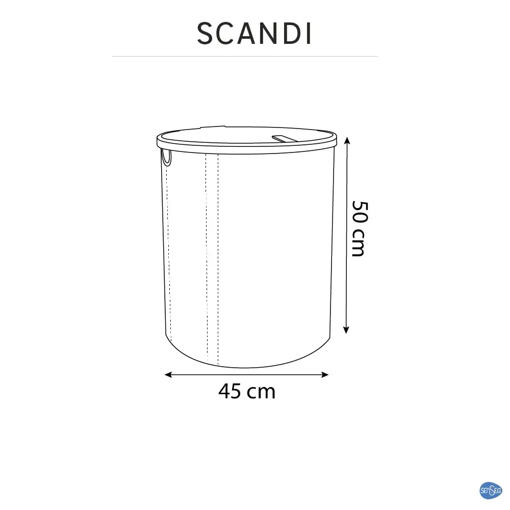 Корзина для белья Sensea Scandi круглая цвет серый Laundry STLM-2162817 - Вид №10