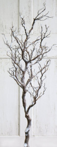 5366 799 a3 Искусственное украшение ветка со снегом, 120 см, матово-белый H-andreas