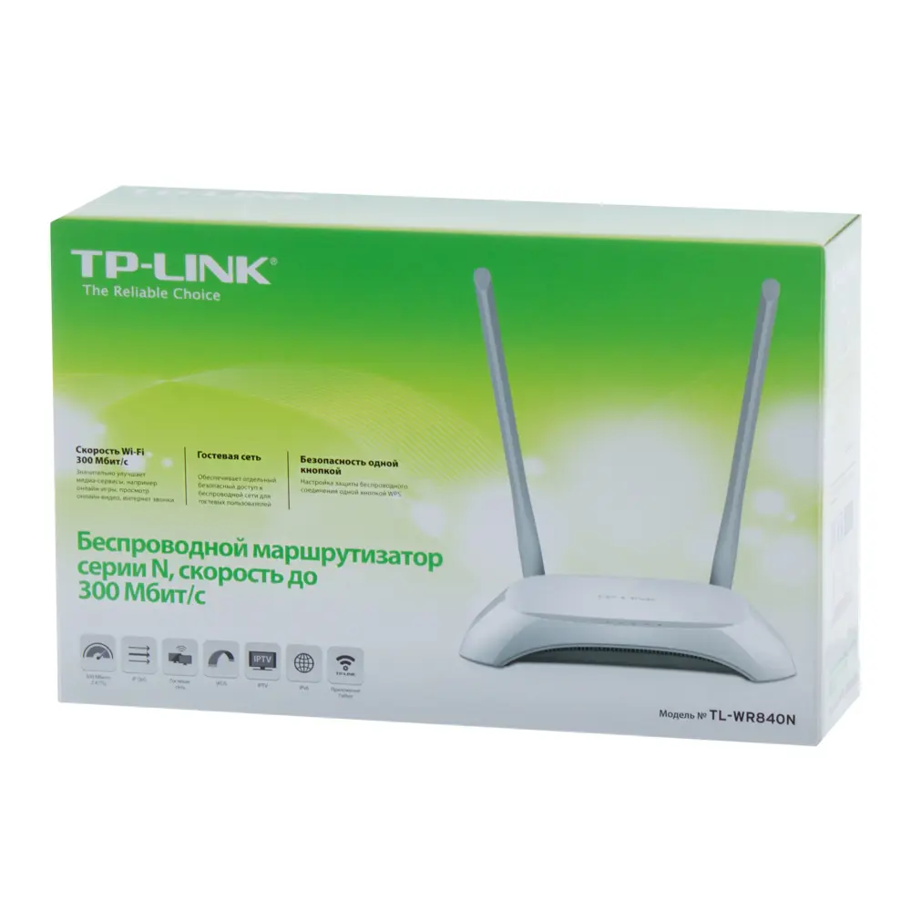Wi-Fi роутер TP-LINK TL-WR840N, 300 Мбит/с, пластик, цвет белый STLM-2170533 - Вид №4