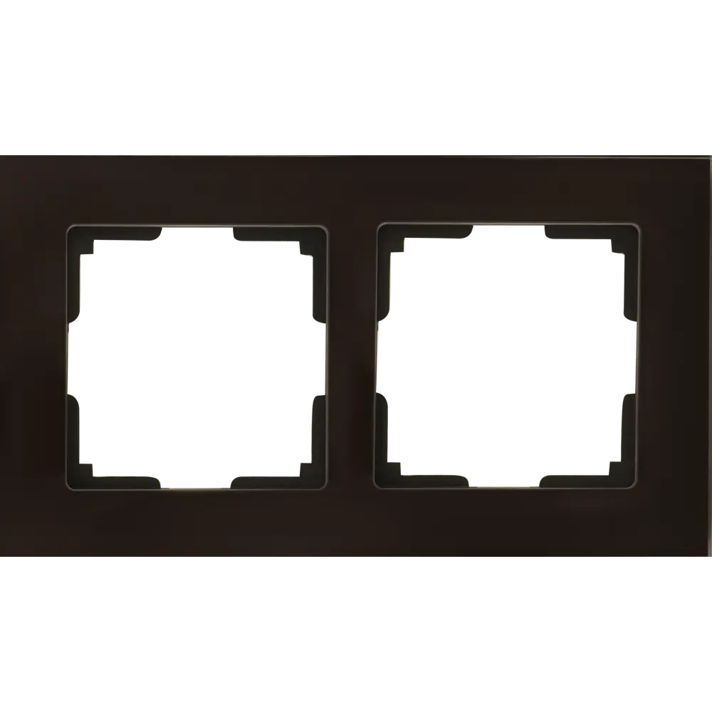Рамка для розеток и выключателей Werkel Favorit 2 поста стекло цвет коричневый STLM-2038255