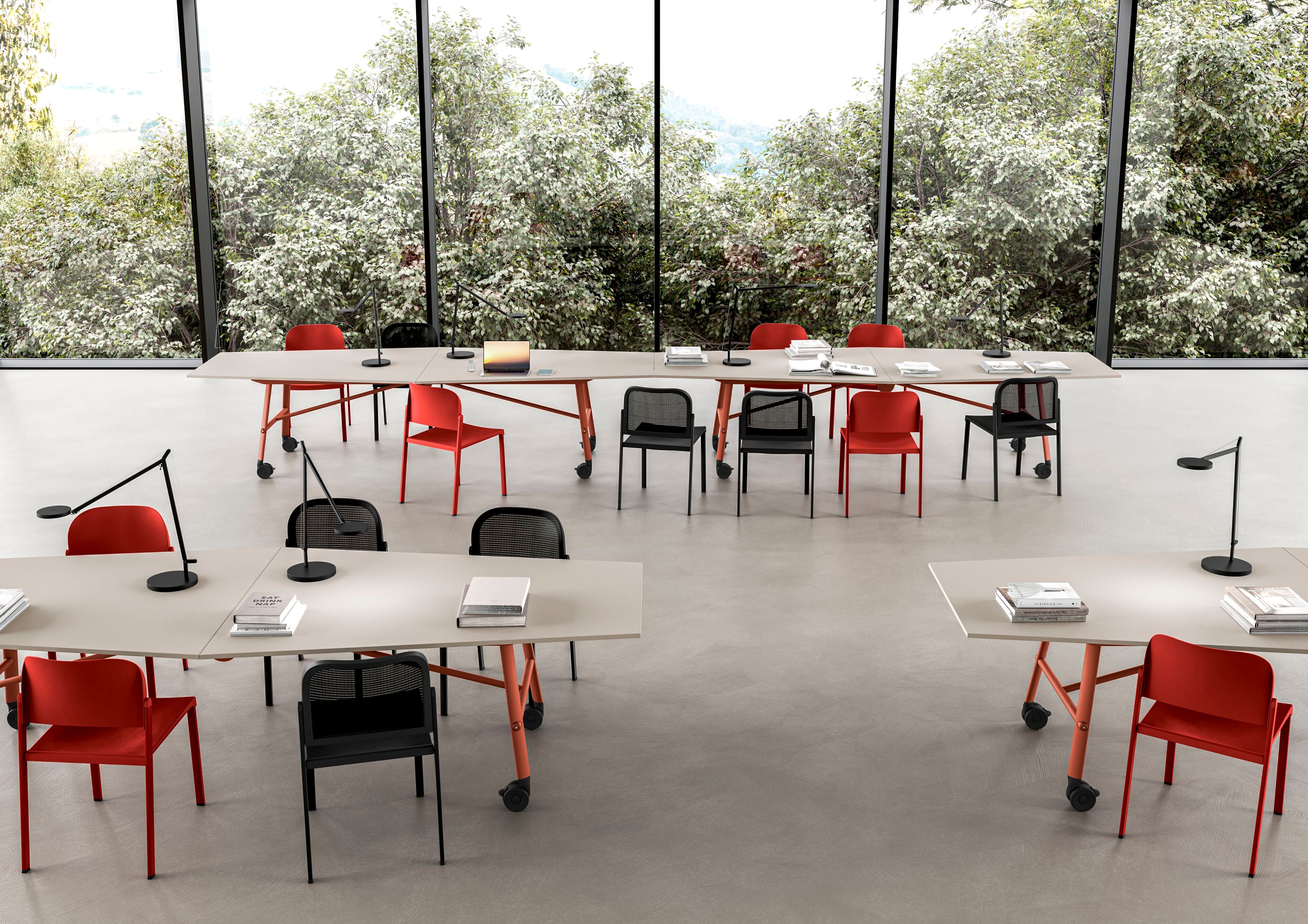 Штабелируемый стул для конференций из ткани с откидным верхом IBEBI био ARCH-00020039 - Вид №1