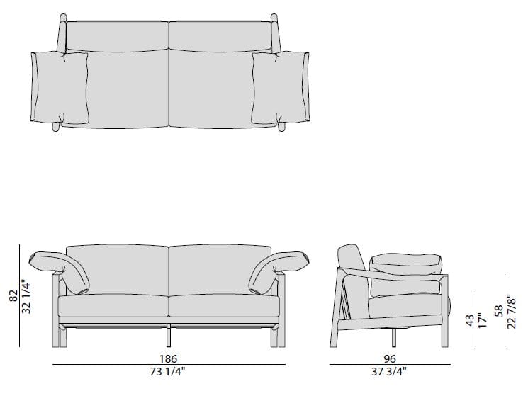 3-местный съемный тканевый диван Porada Twenty-Four ARCH-00077879 - Вид №13