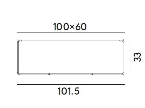 Стальной низкий прямоугольный журнальный столик Billiani ARCH-00063647 - Вид №2