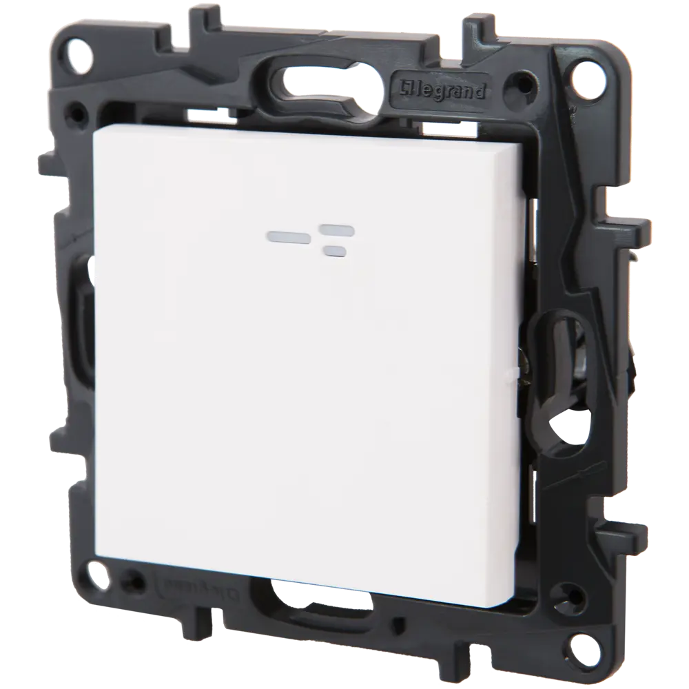 Выключатель проходной встраиваемый Legrand Structura 1 клавиша с подсветкой цвет белый STLM-2211946 - Вид №2