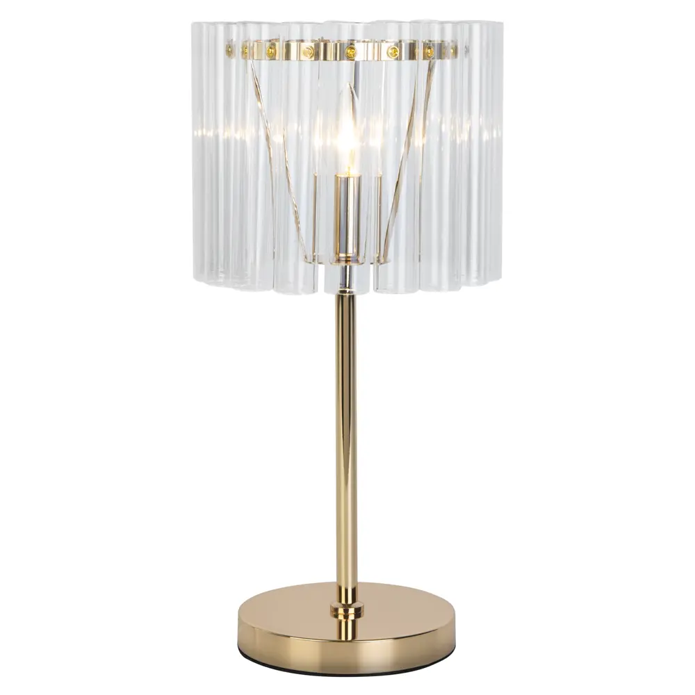 Eurosvet Flamel - золотая настольная лампа со стеклянным плафоном 89435505 STLM-1578699 - Вид №2