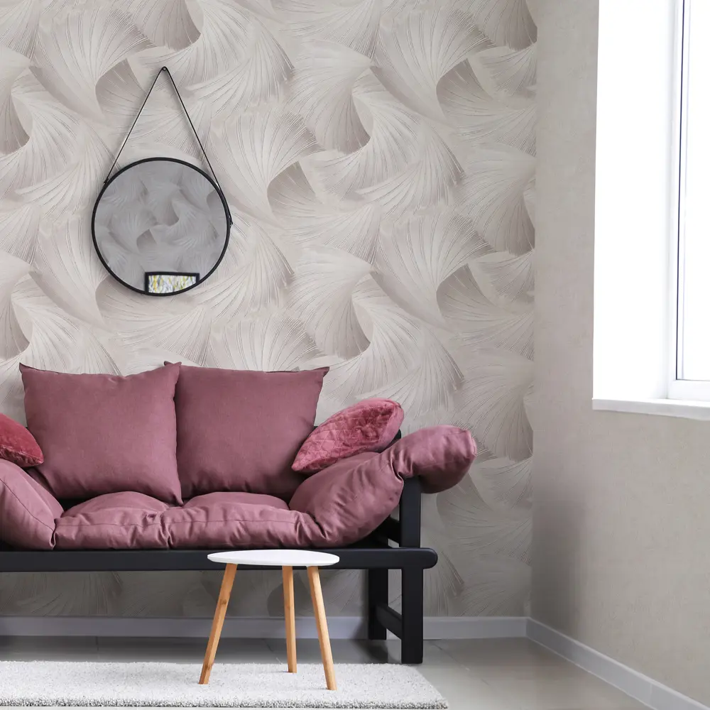 Обои флизелиновые Фламенко бежевые 4369-3 89428487 МОСКОВСКАЯ ОБОЙНАЯ ФАБРИКА STLM-1566255 - Вид №5