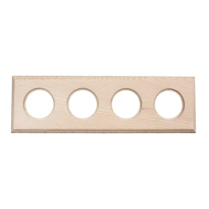 Рамка для розеток и выключателей Electraline 4 поста 220 мм цвет бежевый