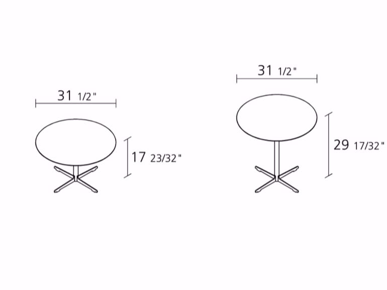 Круглый стол со спицами Alias Cross Table ARCH-00105546 - Вид №3