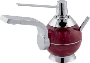 7251-205 Mariner Perle, однорычажный смеситель для раковины с донным клапаном, цвет красный