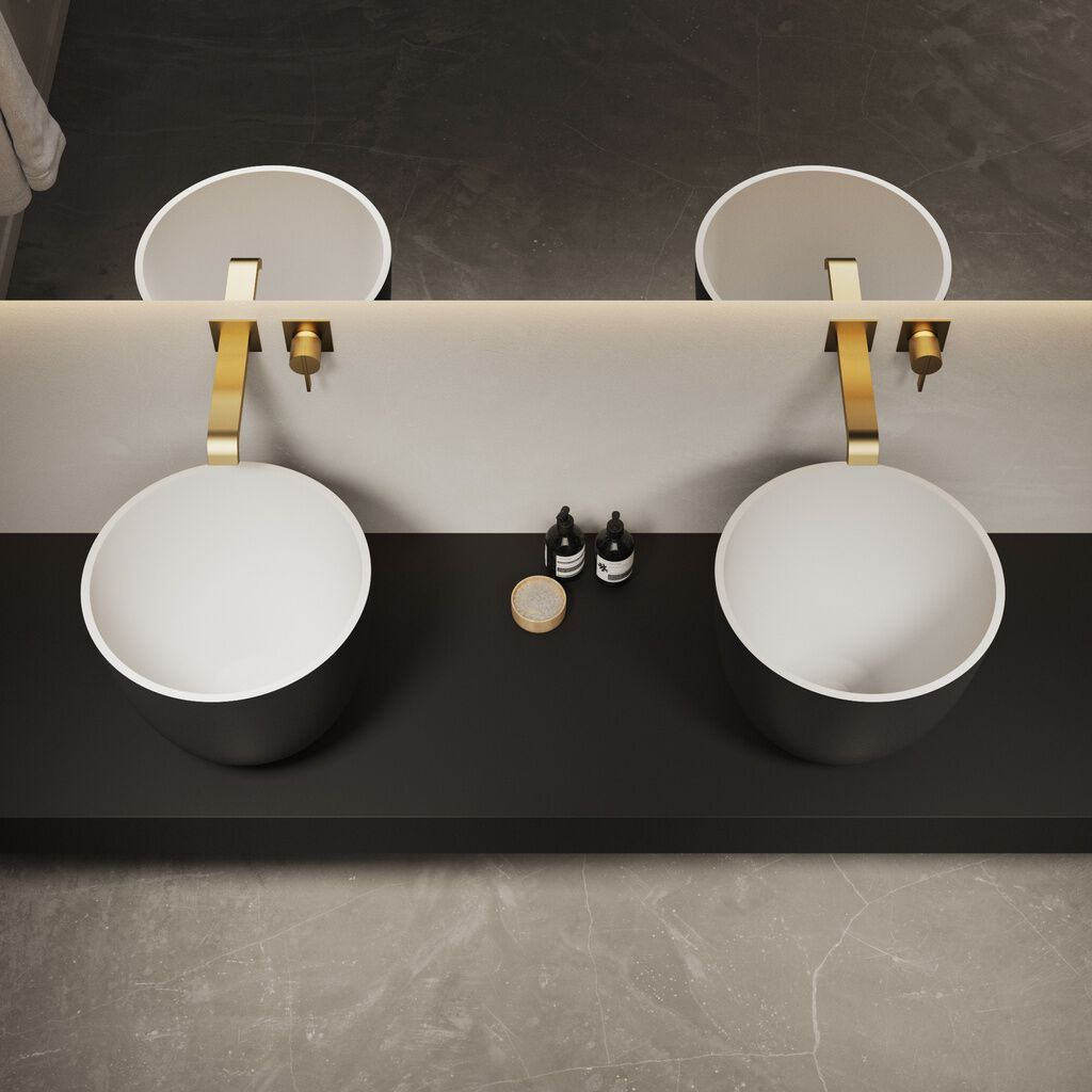 Умывальник с одной столешницей из минерального камня® RILUXA ALYSSUM ARCH-00090185 - Вид №4