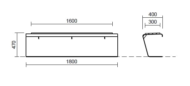 Деревянная скамья без спинки Studio Città MOLLA WOOD ARCH-00112305 - Вид №2