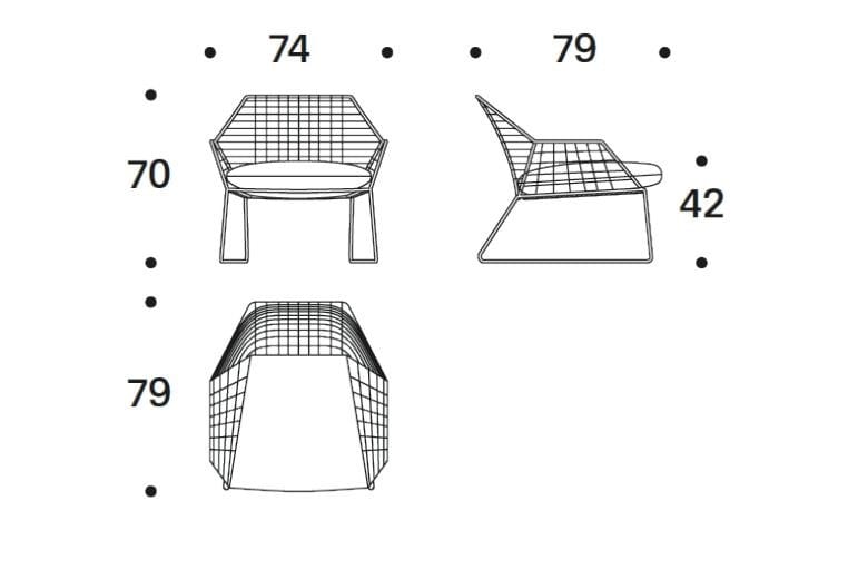 Садовое кресло из полиэтиленовой ткани и веревок Saba Italia Нью-Йорк ARCH-00030787 - Вид №6
