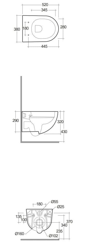 Керамический подвесной туалет RAK Ceramics RAK-Des ARCH-00136355 - Вид №2