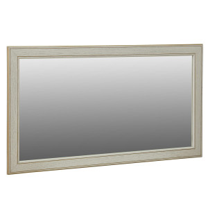 Зеркало с рамой Мебелик 110x60 см В 61Н белый ясень/золото IFERS