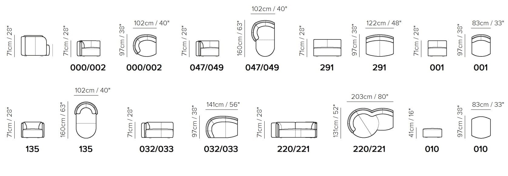 4-местный модульный тканевый диван Natuzzi Italia Deep ARCH-00113754 - Вид №2