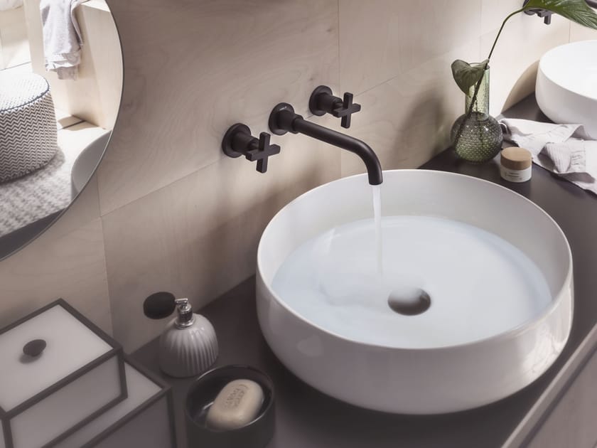 Настенный смеситель для раковины с 3 отверстиями с отдельными розетками Nobili Лира ARCH-00037598