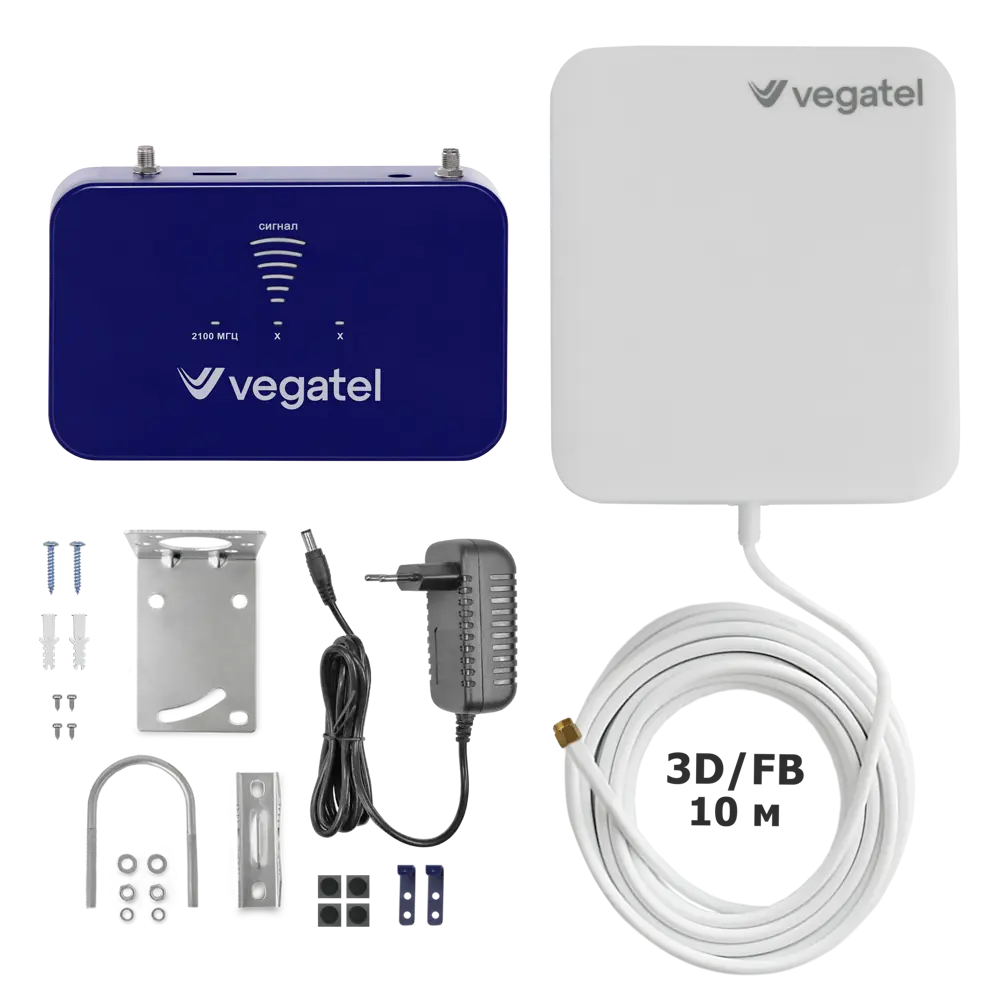 Комплект Vegatel PL-2100 с кронштейном Г-образным 15 см