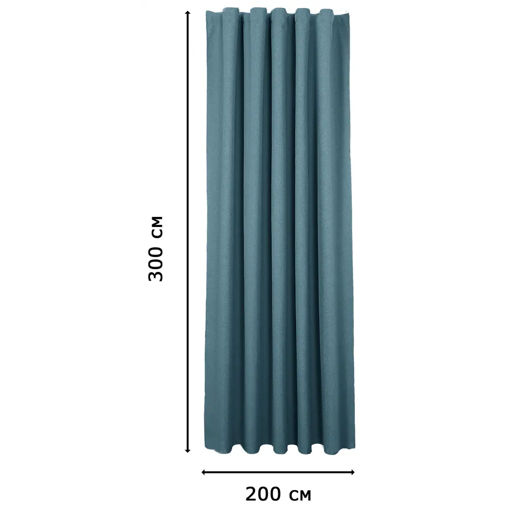 KREAFORTA Sanur - штора блэкаут синяя 200x300 см со скрытыми петлями 89431253 STLM-1584138 - Вид №1