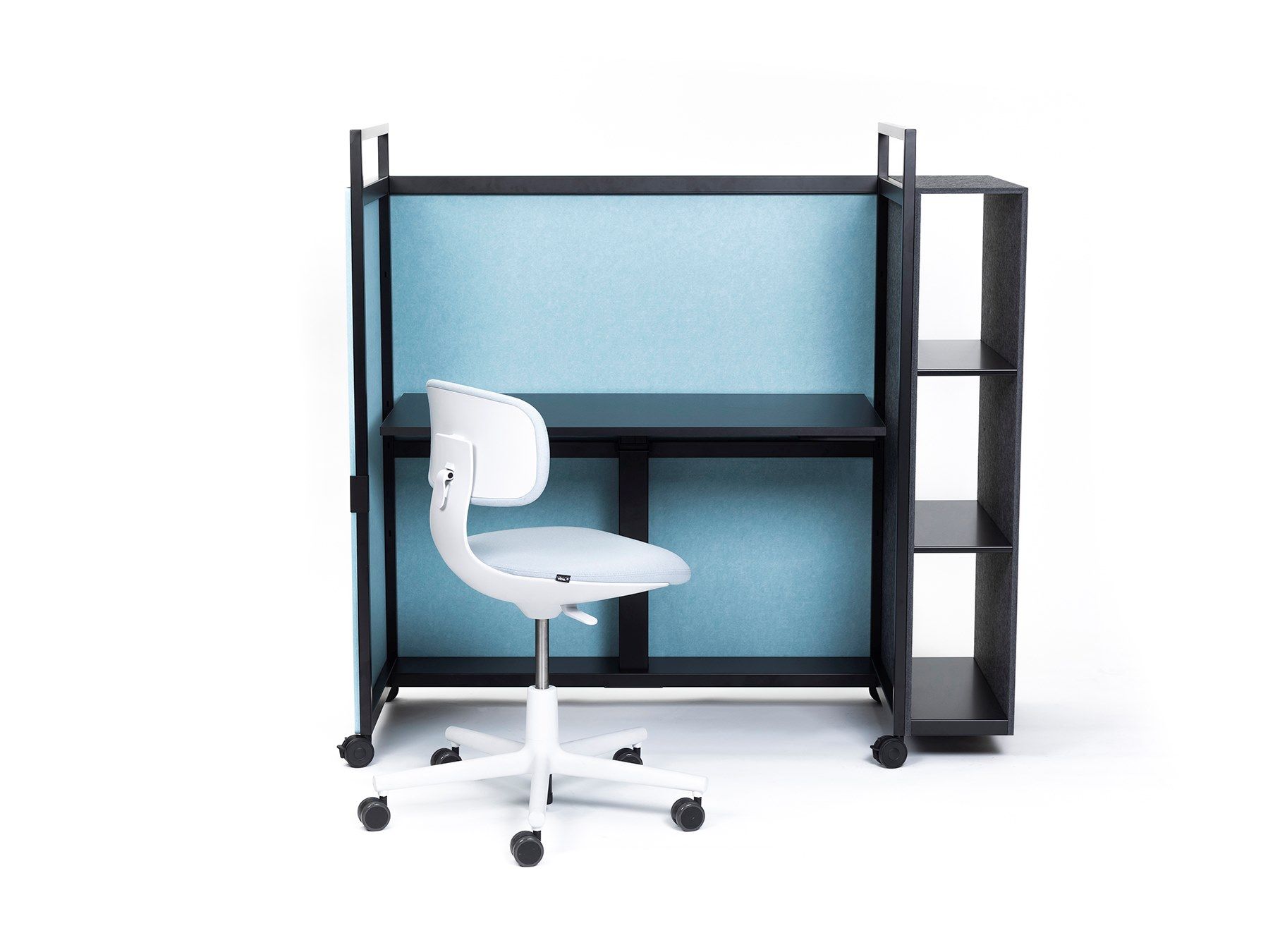 Рециркулированный ПЭТ регулируемая высота стол на колесах с электрической розеткой ECHOJAZZ MCART ARCH-00131553 - Вид №10