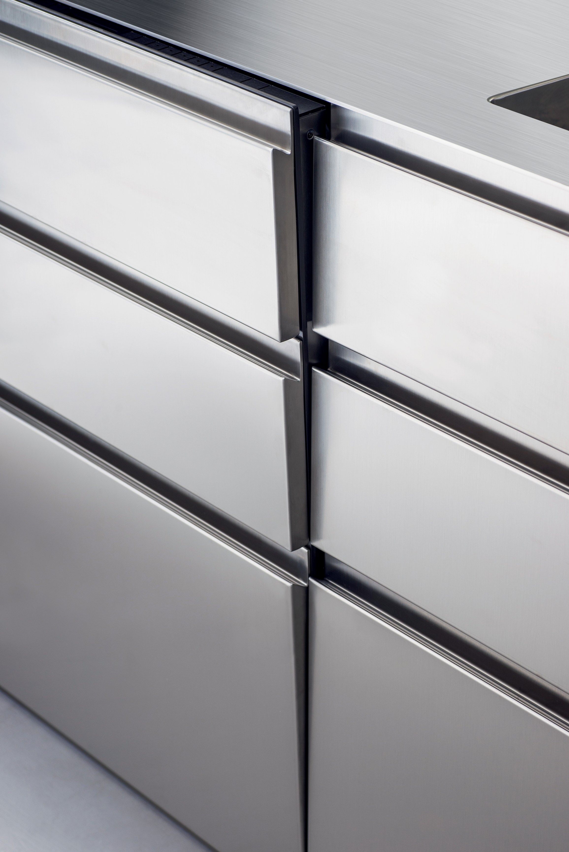 Кухня из нержавеющей стали с островом TM Italia Cucine G180 ARCH-00069511 - Вид №5