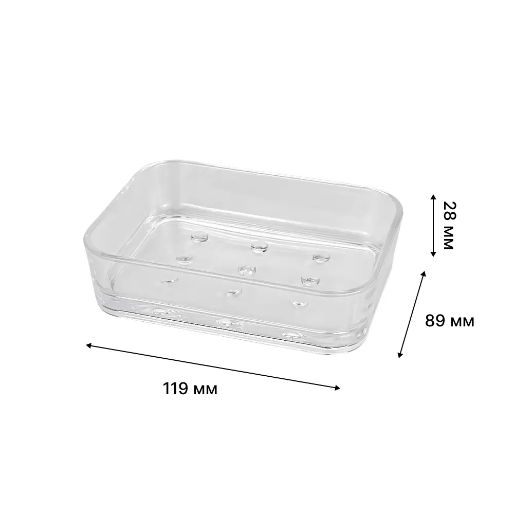 Мыльница LEMER Don прозрачная акриловая для современной ванной 89384425 STLM-1482318 - Вид №1