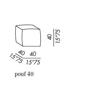 Съемный пуф из ткани Meridiani TOTÒ ARCH-00085093 - Вид №5