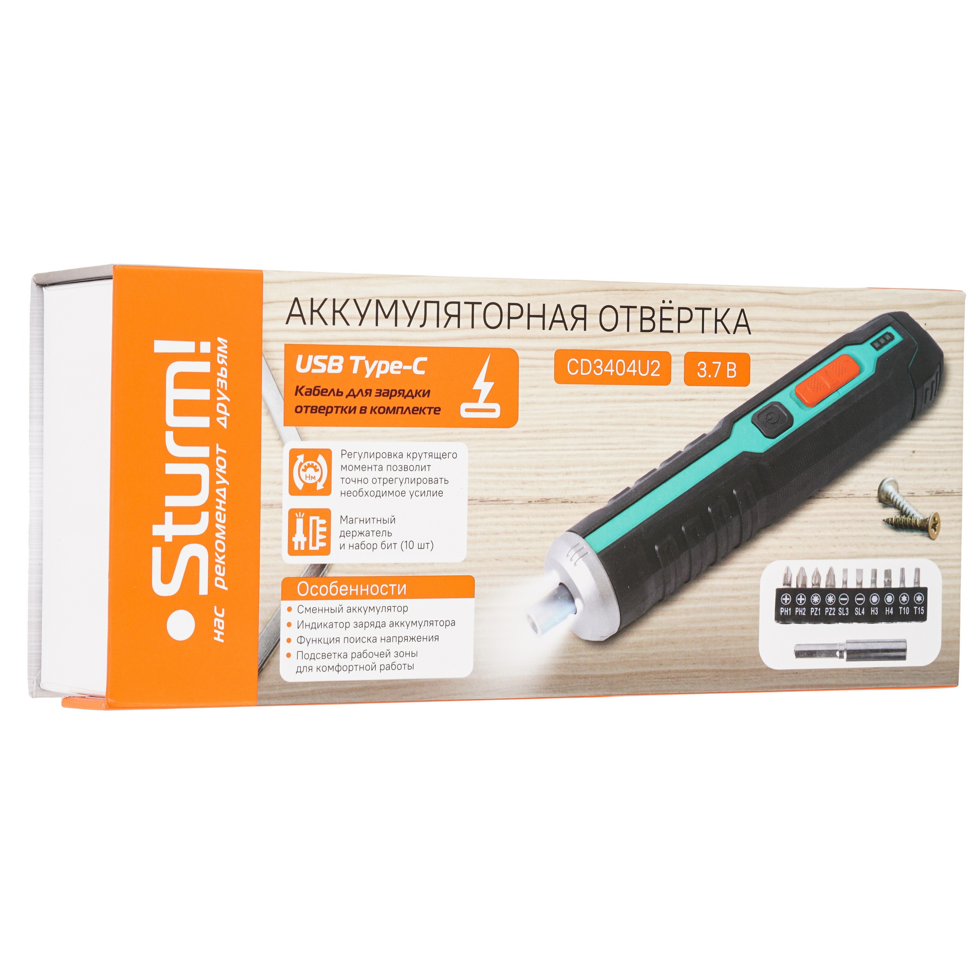 Аккумуляторная отвертка Sturm! CD3404U2 9965170 STDN-0136858 - Вид №8