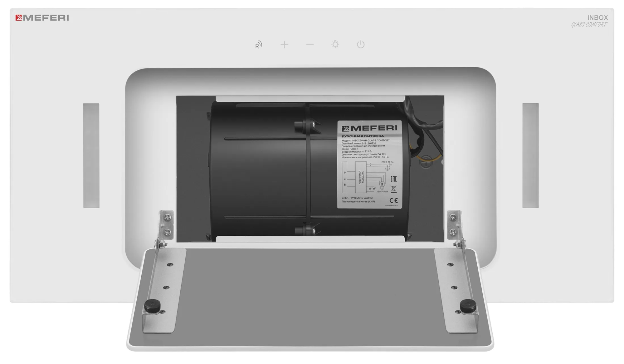 9270655 Вытяжка полновстраиваемая Meferi INBOX60WH GLASS COMFORT белый/белый STDN-0127877 - Вид №5
