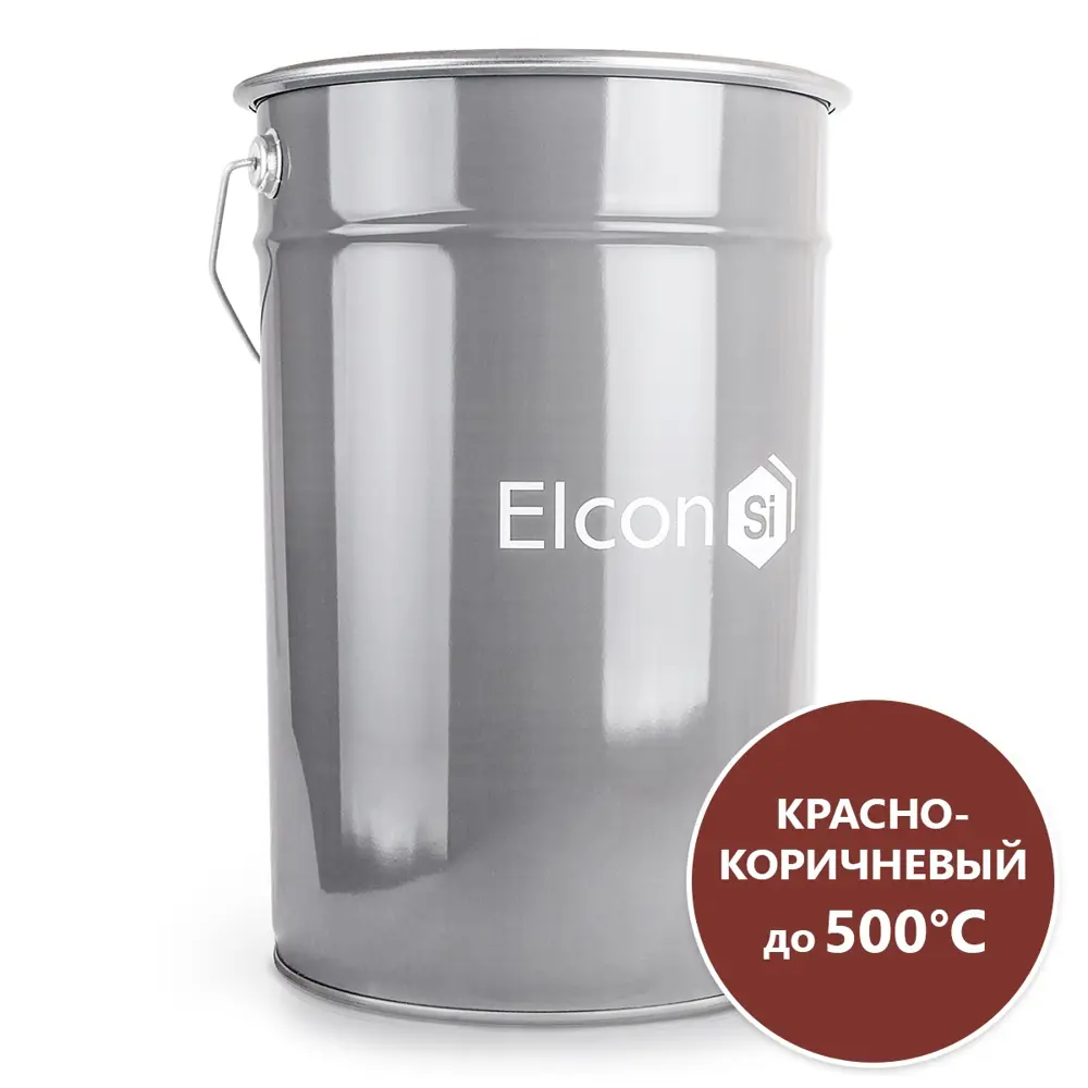 90287419 Эмаль ELCON КО-8101 цвет красно-коричневый 25 кг STLM-0858433