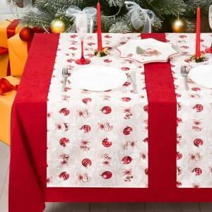 Дорожка на стол "Бусы", 40x140 см, цвет бежевый