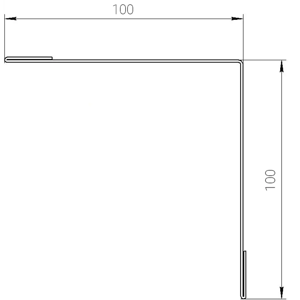 Планка для внутренних углов 100x100 мм 2 м 0.4 мм RAL 8017 коричневый OPTIMA STLM-2079163 - Вид №1