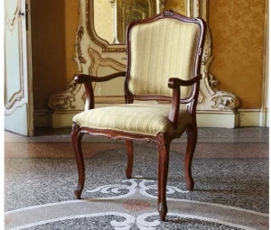 Arnaboldi Interiors Шелковое кресло с подлокотниками Louis xv