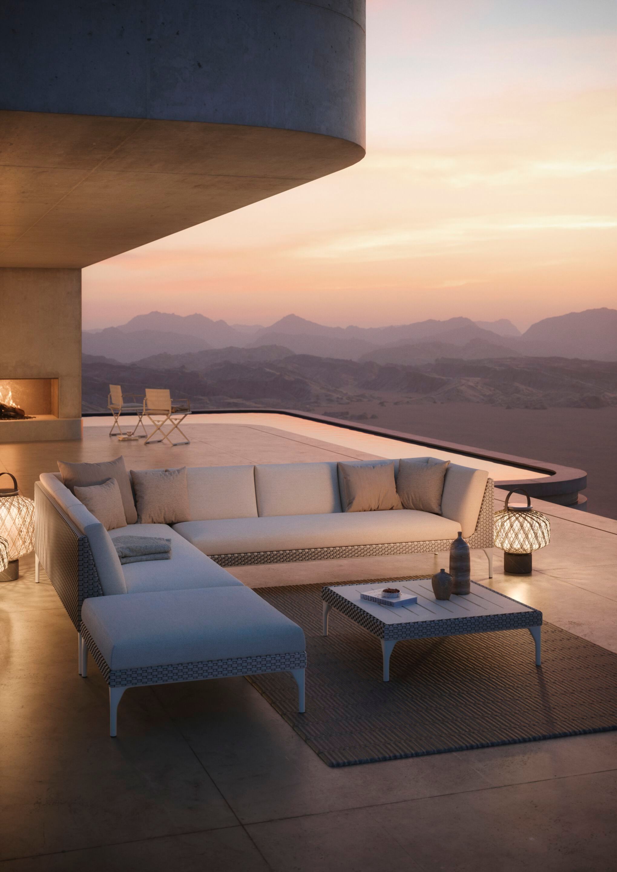 Низкий квадратный садовый стол в HPL DEDON MU ARCH-00143140 - Вид №2