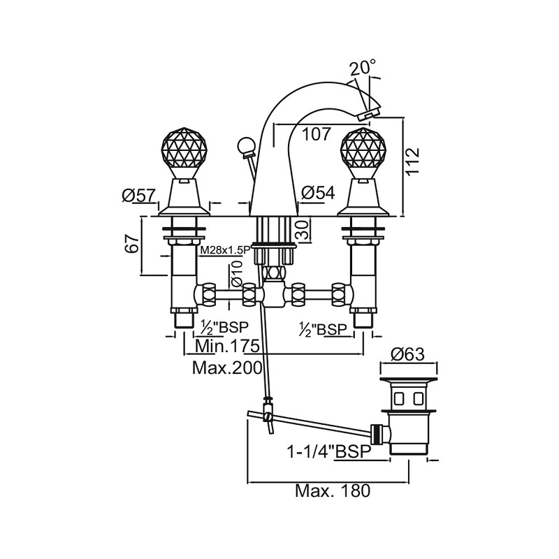 CTL-GLD-8191 Смеситель Jaquar Rendezvous Santreyd  - Вид №1