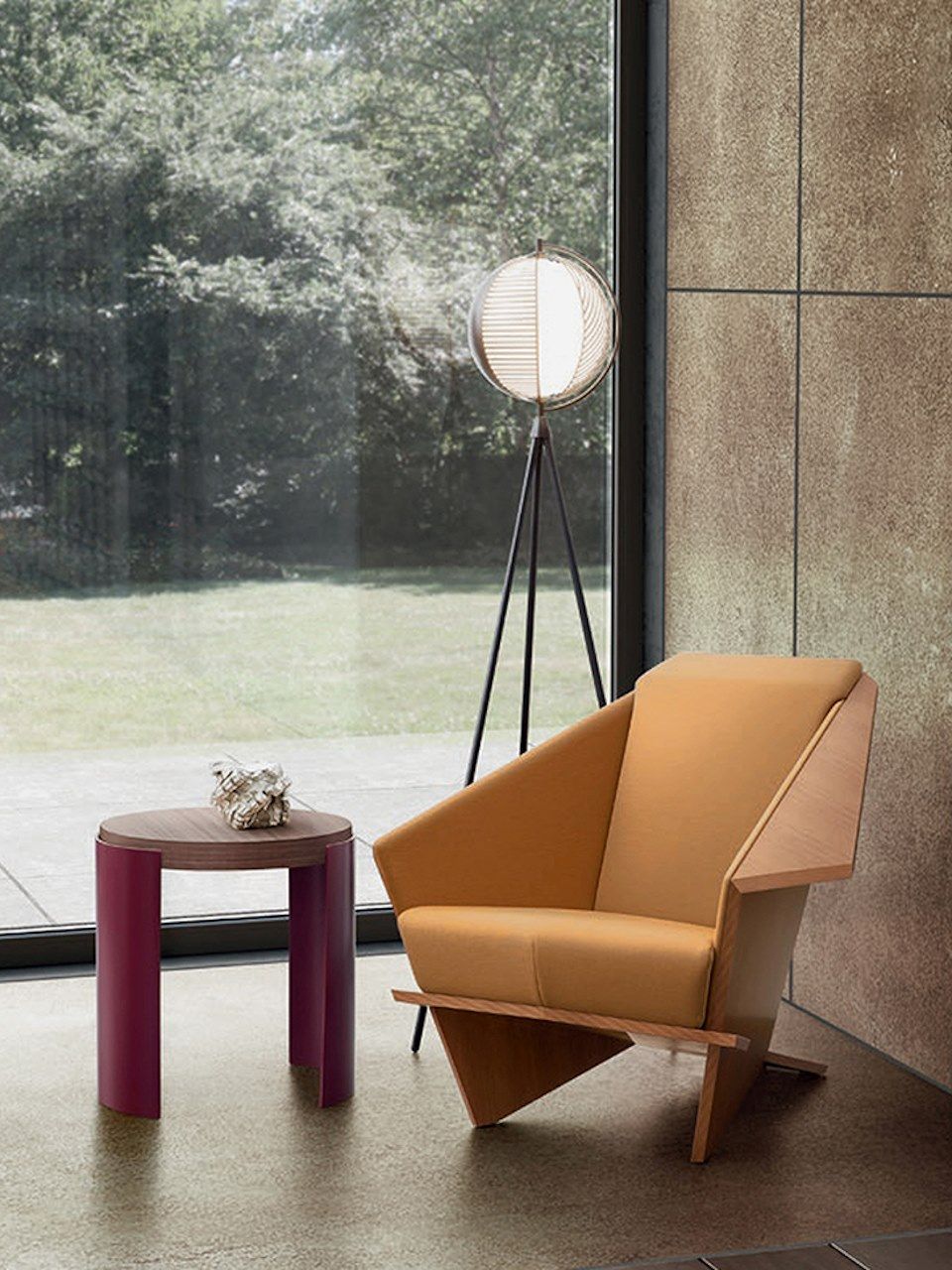 Торшер из стали и стекла OBLURE мир ARCH-00053411 - Вид №2