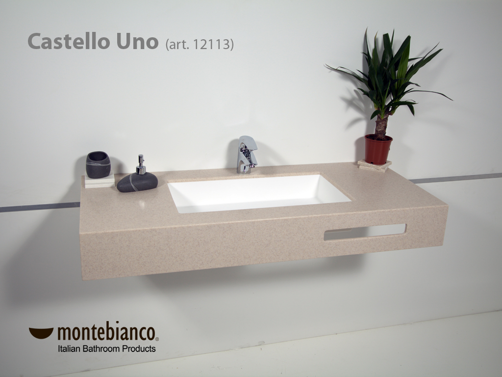 12113 Раковина Montebianco Castello Uno Santreyd  - Вид №6