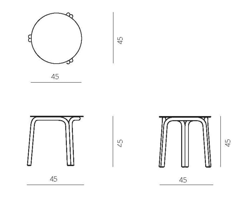 Алюминиевый журнальный столик для сада Unopiù Salò ARCH-00137684 - Вид №6